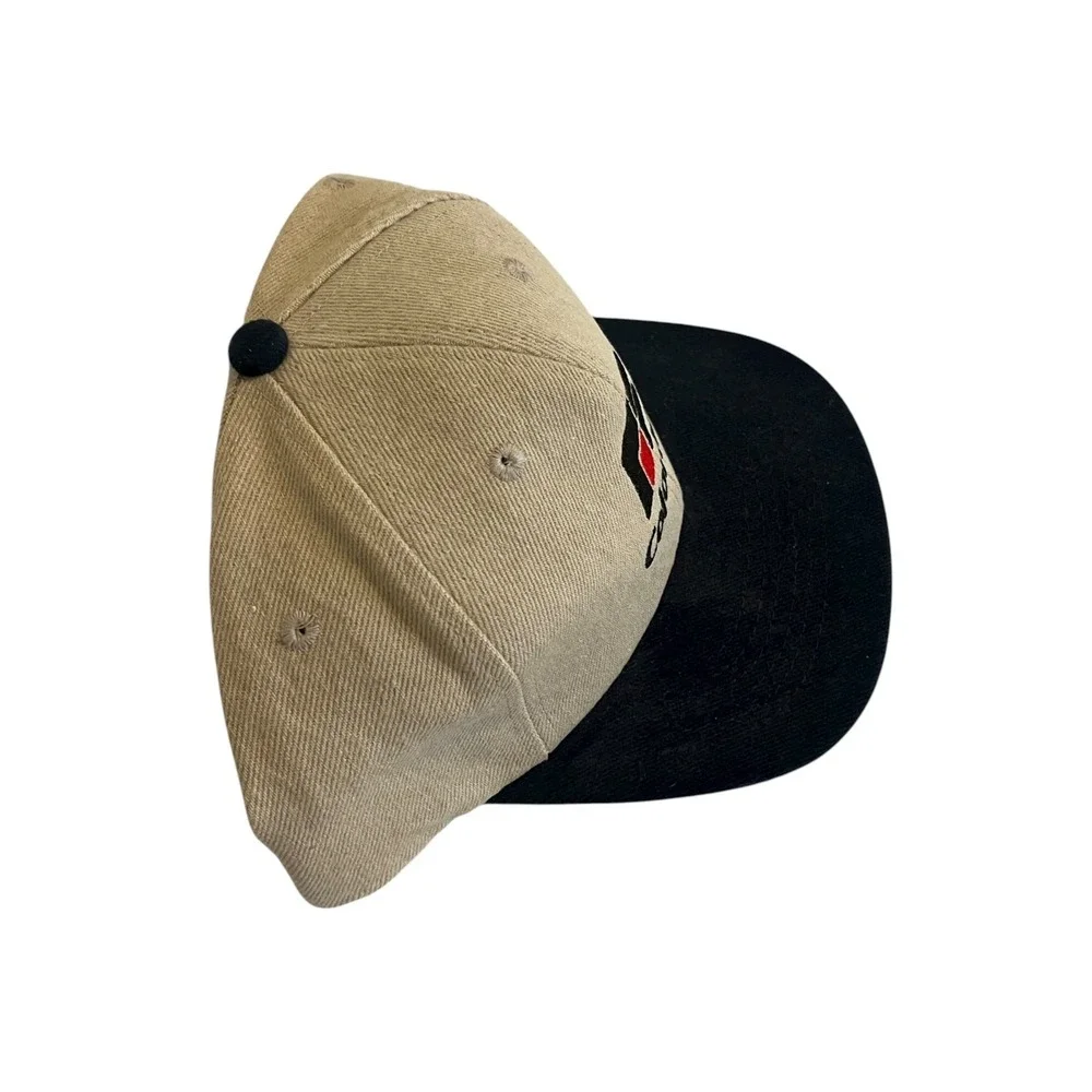 Vintage Colorado FB Farm Bureau Logo Snapback Hat Tan Blue Retro Flat Brim Cap